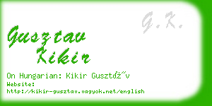 gusztav kikir business card